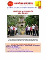 Bản tin Họ Đồng Chí Linh số 3, tháng 1/2022
