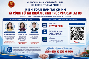 CLB Doanh nhân và thành viên ưu tú họ Đồng TP. Hải Phòng kiện toàn Ban Tài chính và công bố số tài khoản chính thức của CLB