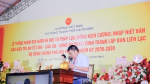 Phát biểu bế mạc Lễ tưởng niệm 696 năm Đệ Nhị Tổ Pháp Loa nhập Niết bàn và ra mắt Ban Liên lạc họ Đồng TP. Hải Phòng nhiệm kỳ 2026 – 2030