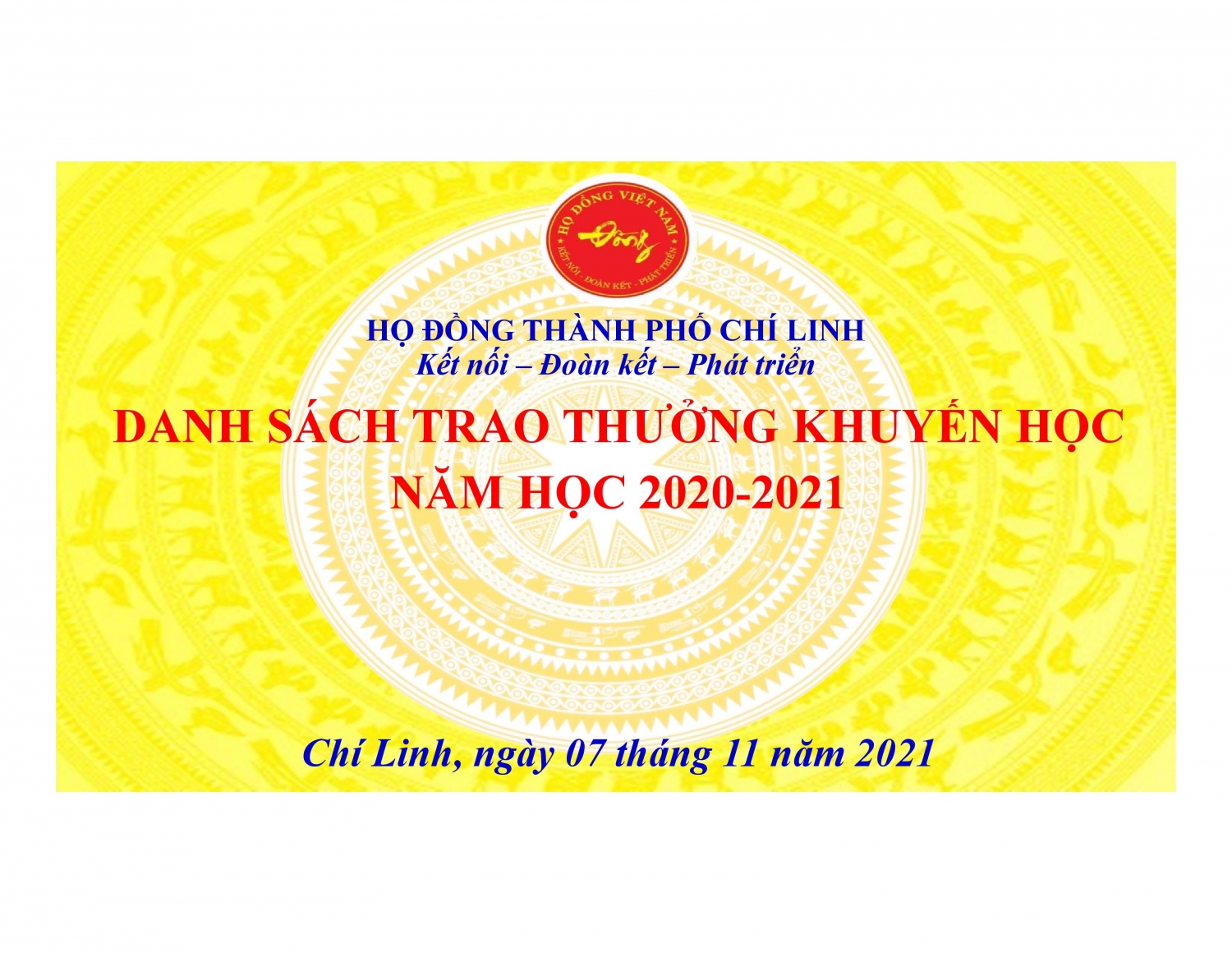 Danh sách trao thưởng khuyến học năm học 2020-2021
