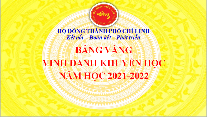 Bảng vàng vinh danh khuyến học năm 2022